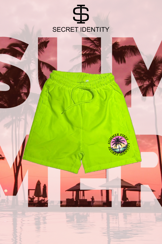 summer vibes  children's swim trunks